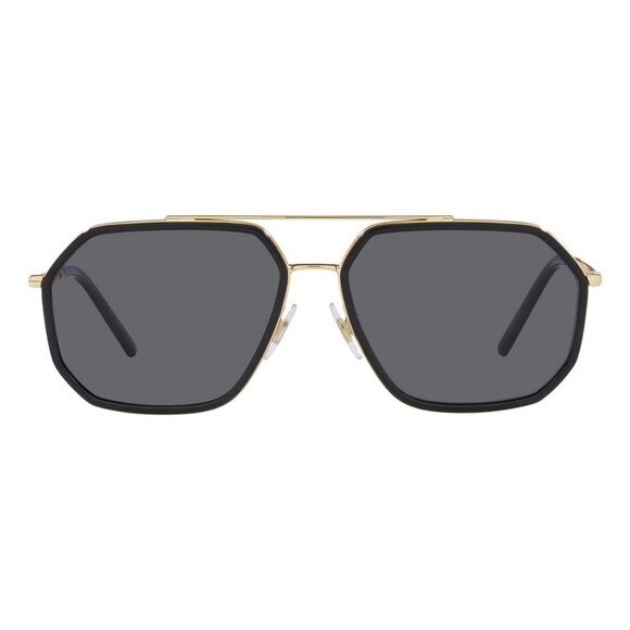 New Dolce & Gabbana Black Polarised Aviator DG2285 02/81 Sunglasses Women - Picture 2 of 5